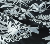 Jacquard mikado flor blanco negro