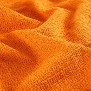 Jacquard geometrico lana naranja
