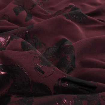 Jacq. floral lamé pan.100 violeta