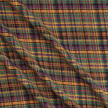 Tweed multicolor lame verde fuxia
