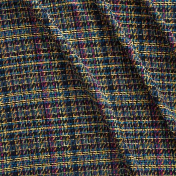 Tweed multicolor azul amarillo