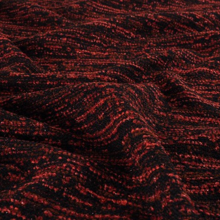 Red tweed fantasy bouclé
