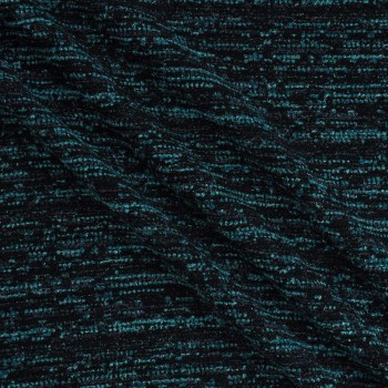 Tweed fantasía bouclé turquesa