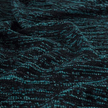 Tweed fantasía bouclé turquesa