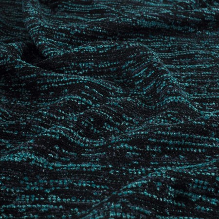 Tweed fantasía bouclé turquesa