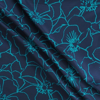 Turquoise jacquard flor