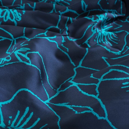 Turquoise jacquard flor