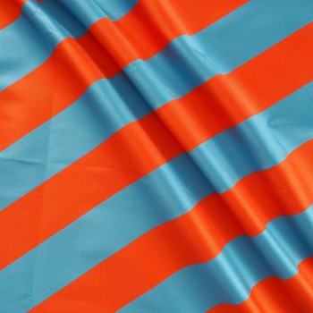 Blue orange mikado stripes