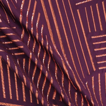 Violet jacquard lame