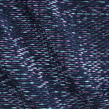 Jacquard geomÉtrico lila azul
