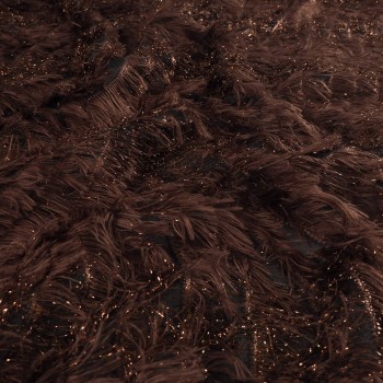 Jacquard fil coupé pelo marron