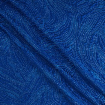 Jacquard ondas lame azul