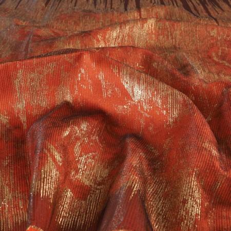 Orange jacquard lam? fil coup?