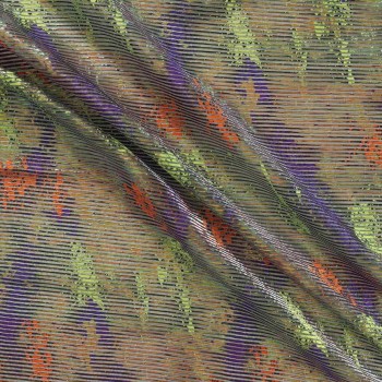 Jacquard organza lamÉ.  violeta naranja