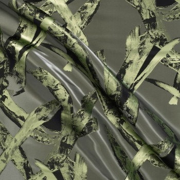 Jacquard lamÉ geomÉtrico verde