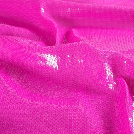 Punto stretch lentejuela fuxia