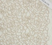 Encaje bordado floral oro viejo