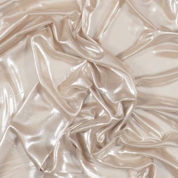 Beige diamante flowing chiffon foil