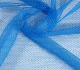 Blue pleated tulle