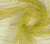 Plumeti plisado tul amarillo/topo negro