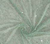 Crystal sequins on net verde menta