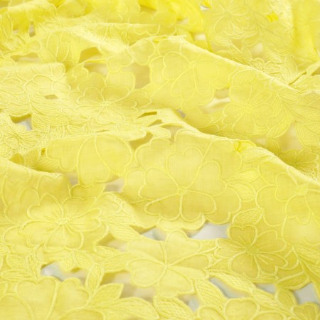 Lime ramie flower with laser cut