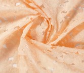 Coral ramie flower with laser cut