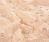 Coral ramie flower with laser cut