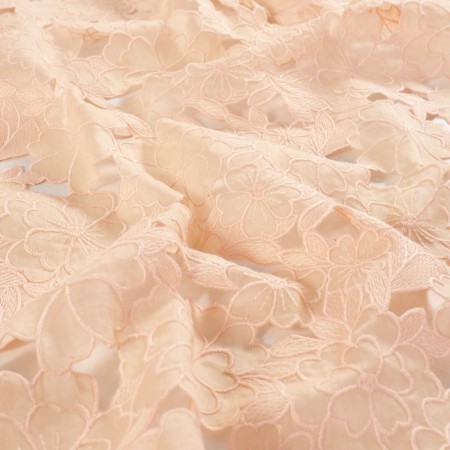 Coral ramie flower with laser cut