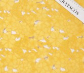 Orange ramie flower with laser cut