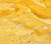 Orange ramie flower with laser cut