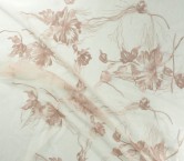 Pink fluid metallic flower embroidery