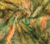 Green orange tie dye hair fabric