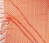 Two-tone interwined with fringes rosa naranja