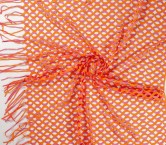 Pink orange two-tone interwined with fringes