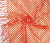 Two-tone interwined with fringes rosa naranja