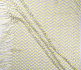 Two-tone interwined with fringes azul amarillo