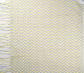 Two-tone interwined with fringes azul amarillo