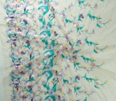 Multicolor garden embroidery malva