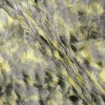 Printed linear hair fabric verde