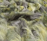 Green printed linear hair fabric