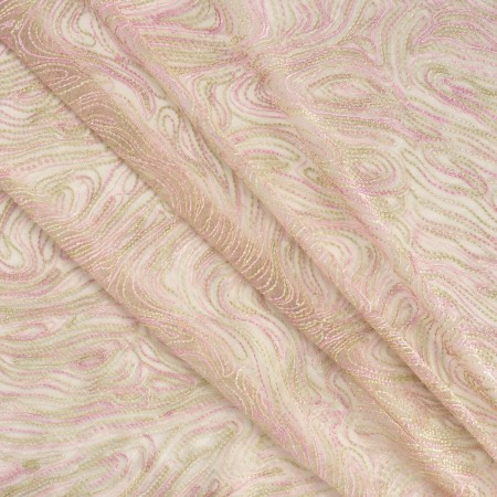 Metallic weaves embroidery rosa