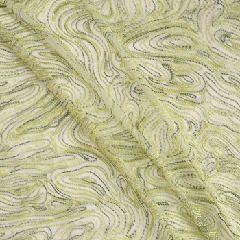 Metallic weaves embroidery verde