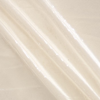 Organza with transparent sequins ivory