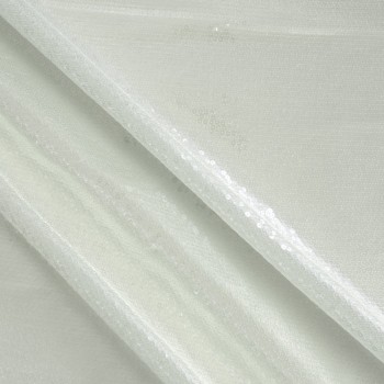 Green organza with transparent sequins