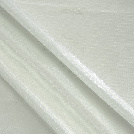 Organza with transparent sequins verde