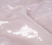 Organza with transparent sequins ivory