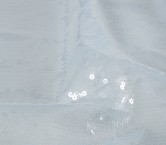 Ivory organza with transparent sequins