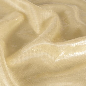 Yellow organza with transparent sequins