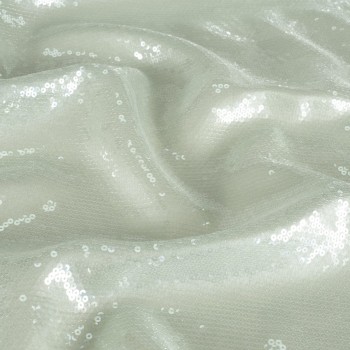 Water green organza with transparent sequins